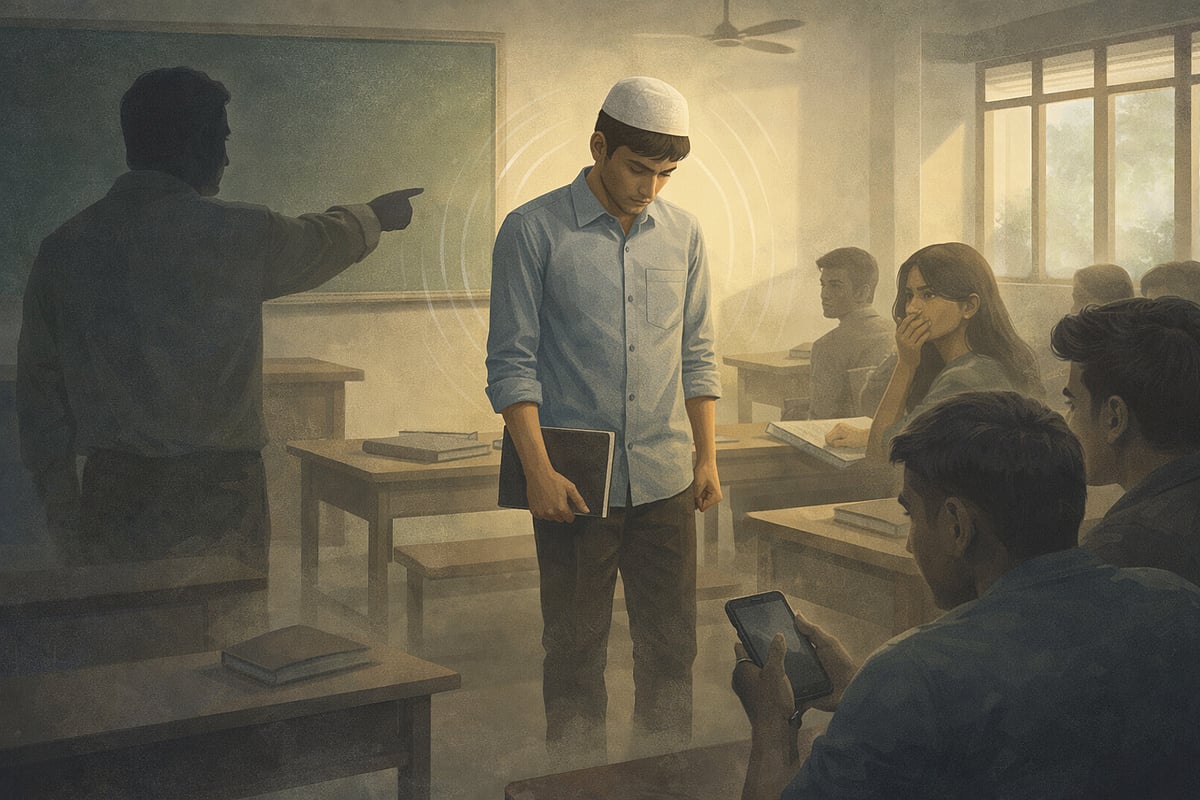 பெங்களூரு:-இஸ்லாமிய-மாணவனை-தீவிரவாதி-எனத்-திட்டிய-பேராசிரியர்;-வீடியோவால்-வெளிவந