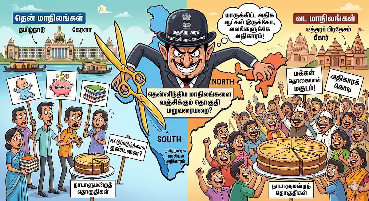 Delimitation:-தொகுதி-மறுவரையறையில்-அண்டா-நமக்கு;-பிரியாணி-அவங்களுக்கா?