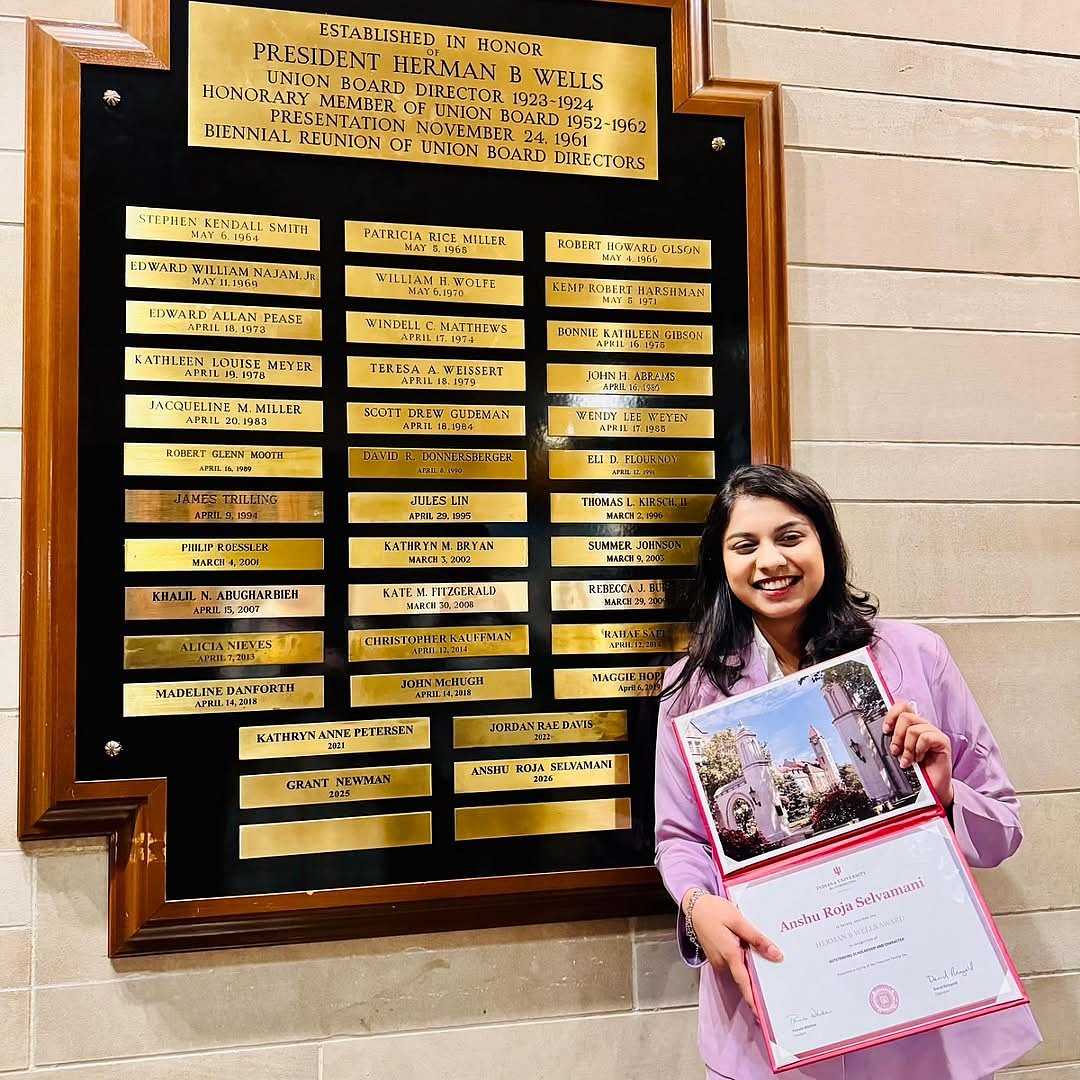 அன்ஷு Herman B Wells விருது