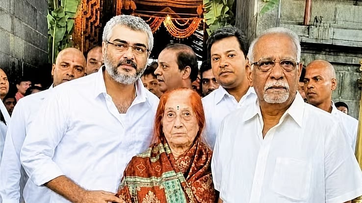 Ajith with this mother
