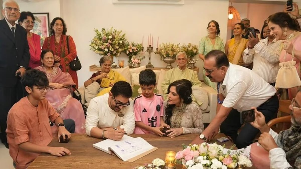 Aamir Khan: குடும்பத்தினர் முன்னிலையில் எளிமையாக நடைபெற்ற ஆமீர் கான் - கெளரி ஸ்ப்ராட் திருமணம்!