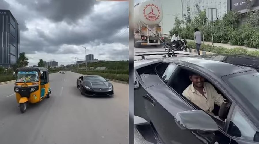 Lamborghini ஓட்ட ஆசைப்பட்ட ஆட்டோ ஓட்டுநர்; சாவியைக் கொடுத்தனுப்பி, ஆட்டோ ஓட்டிய தொழிலதிபர் | Viral