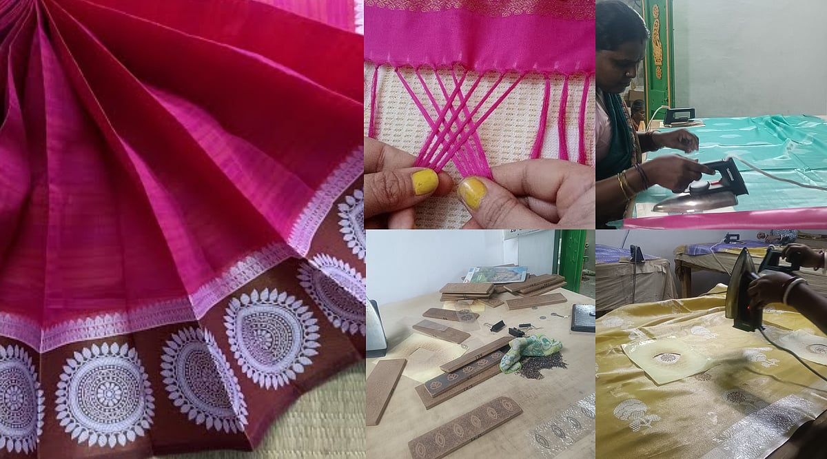 `ஒரு சேலை முடிச்சுக்கு ₹10 கிடைக்கும் - பட்டுச் சேலைகளுக்கு உயிர் கொடுக்கும் இளம்பிள்ளை பெண்கள்!