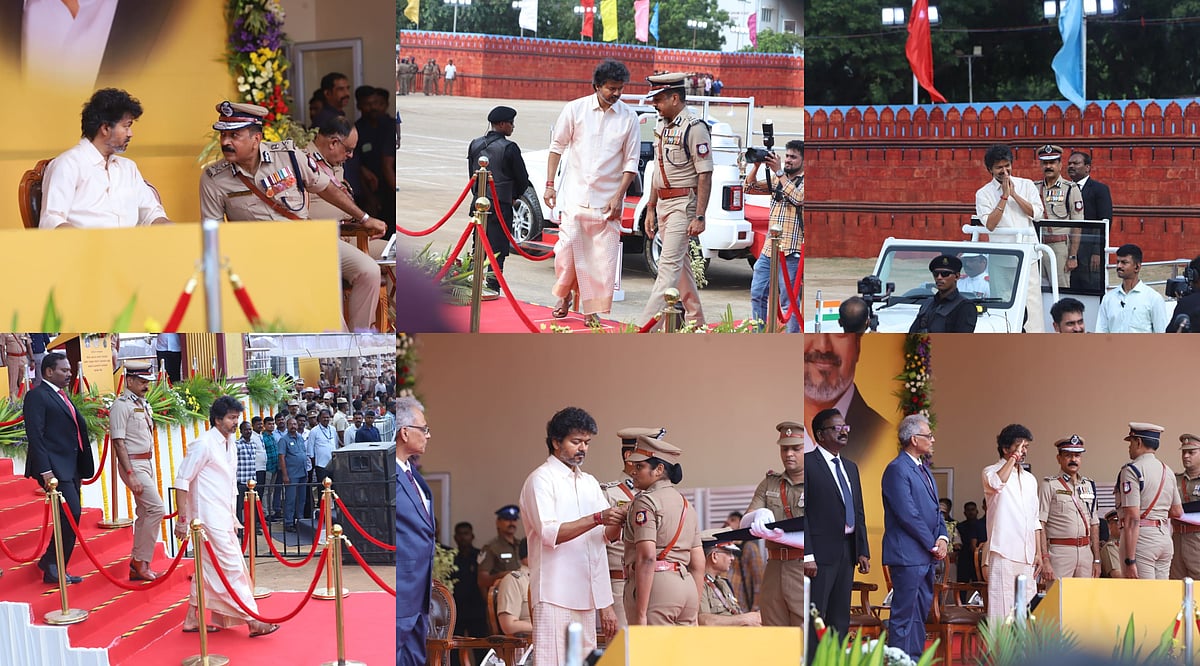 வேட்டி சட்டையில் வந்த முதல்வர் விஜய் - காவலர்களுக்கு பதக்கங்களை வழங்கி கௌரவிப்பு! | Album