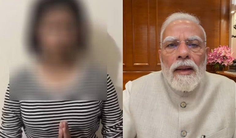 மோடியிடம் மன்னிப்பு கேட்ட சிறுமி 