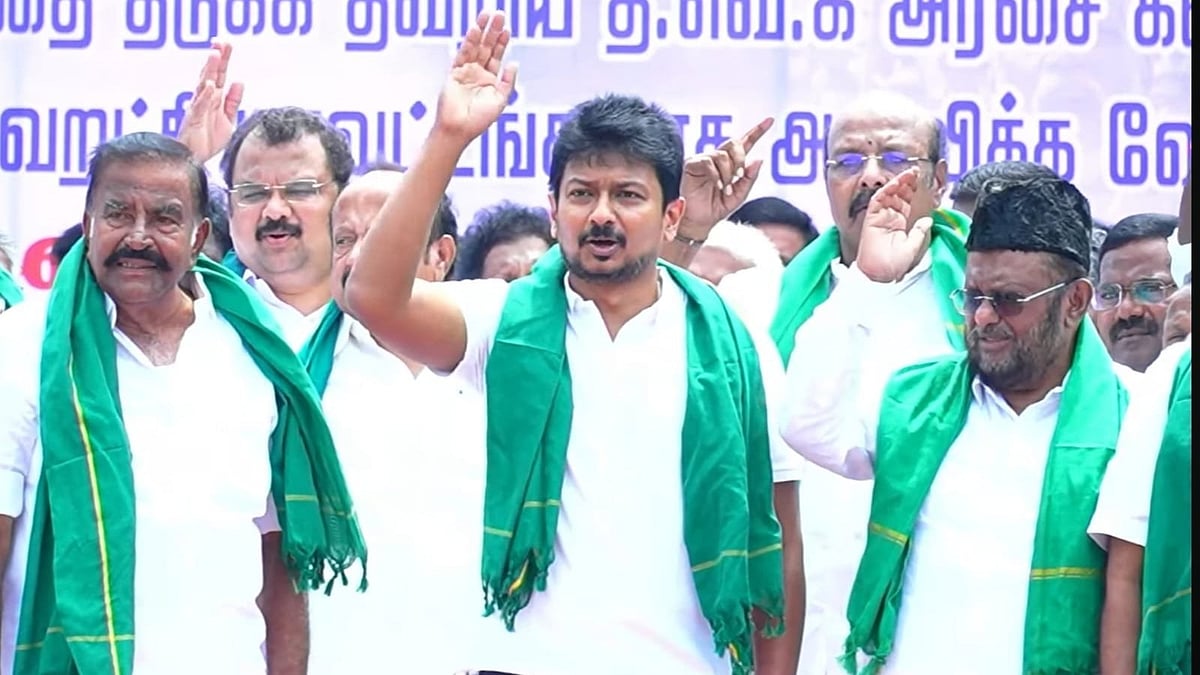 ஆட்சி அமைத்த பின் பாஜக என்ற சொல்லைக்கூட உச்சரிக்காத தைரியசாலி நமது முதல்வர் - உதயநிதி காட்டம்