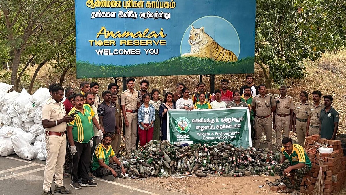 குப்பையாகும் வனம்: ஆபத்தில் சிக்கும் வனவிலங்குகள்; 7,685 கிலோ நெகிழி, 6,110 கிலோ பாட்டில்கள் அகற்றம்
