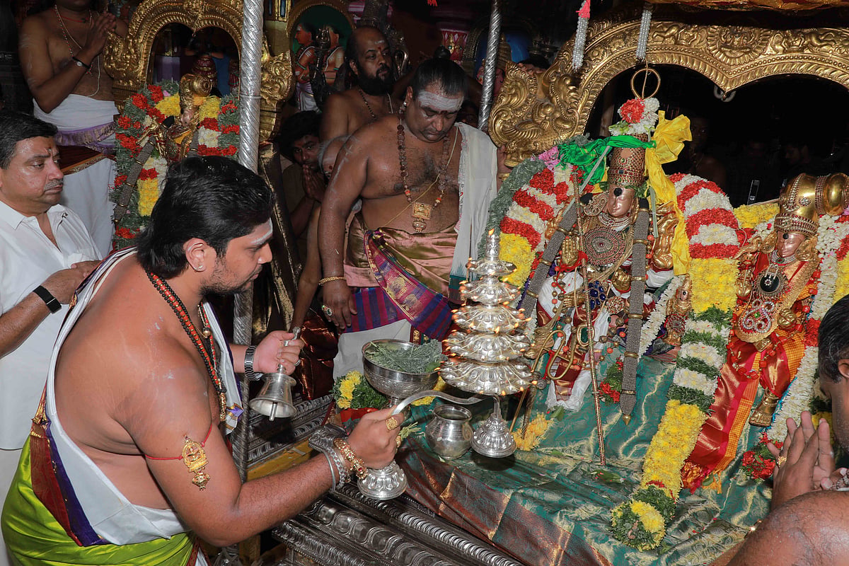 மதுரை: மீனாட்சி சுந்தரேசுவரர்  பட்டாபிஷேகம்; மகுடம் தரித்து செங்கோல் ஏந்திய அற்புதம்! | Photo Album