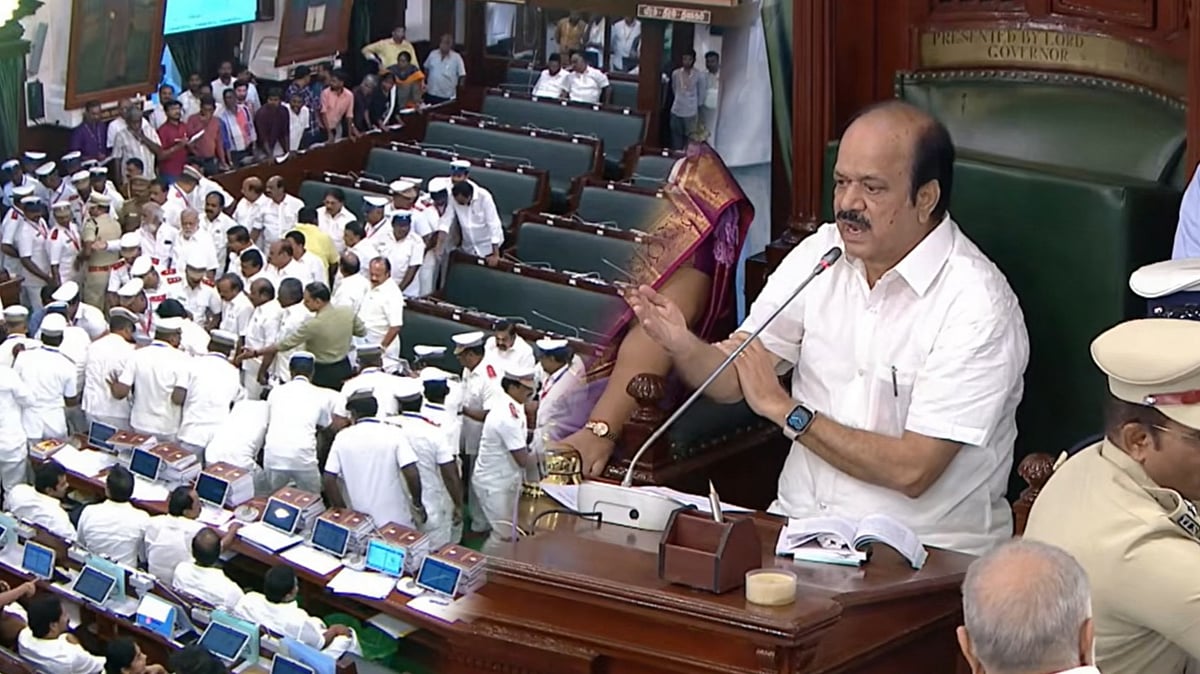 ஒன்றரை மணி கெடு; குண்டுக்கட்டாக வெளியேற்றப்பட்ட திமுக MLAக்கள்!-சபாநாயகரின் கோபத்துக்கு காரணம் என்ன?