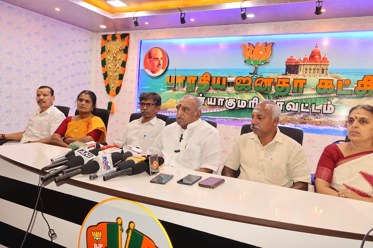 நாகர்கோவிலில் செய்தியாளர்களை சந்தித்தார் பொன்.ராதாகிருஷ்ணன்