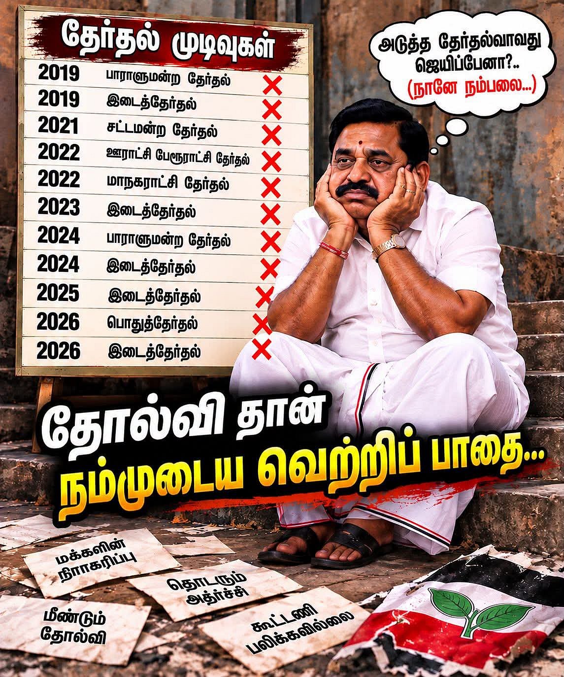 எடப்பாடி பழனிசாமியை விமர்சிக்கும் வேலுமணி ஆதரவாளர்கள்
