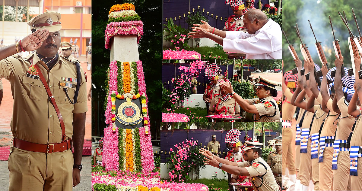 புதுச்சேரி காவலர் தினம்: பணியின்போது உயிர்நீத்த 9 காவலர்கள்; 21 குண்டுகள் முழங்க அஞ்சலி | Photos